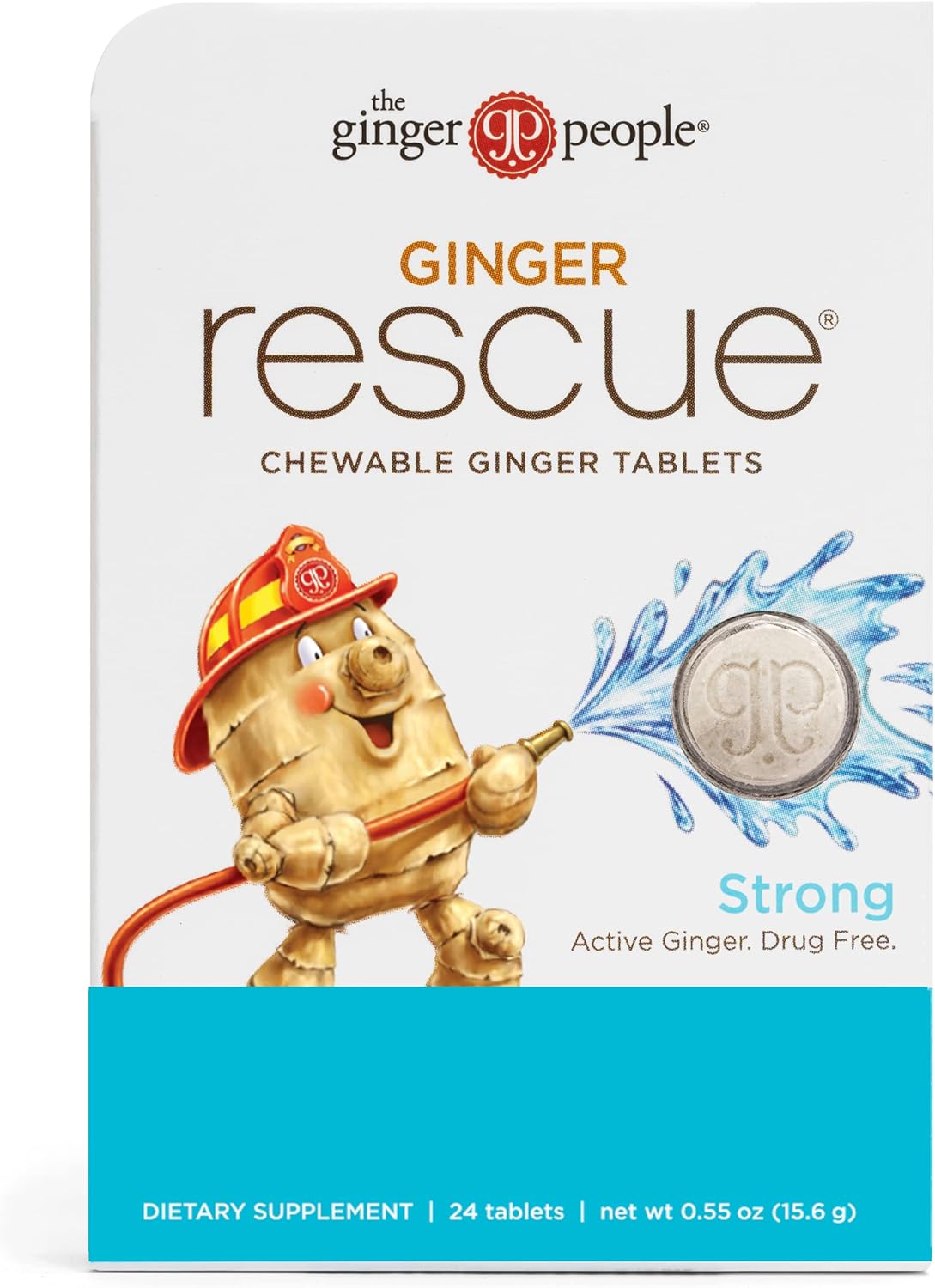 Ginger Rescue Tabletas masticables de The Ginger People 24u
