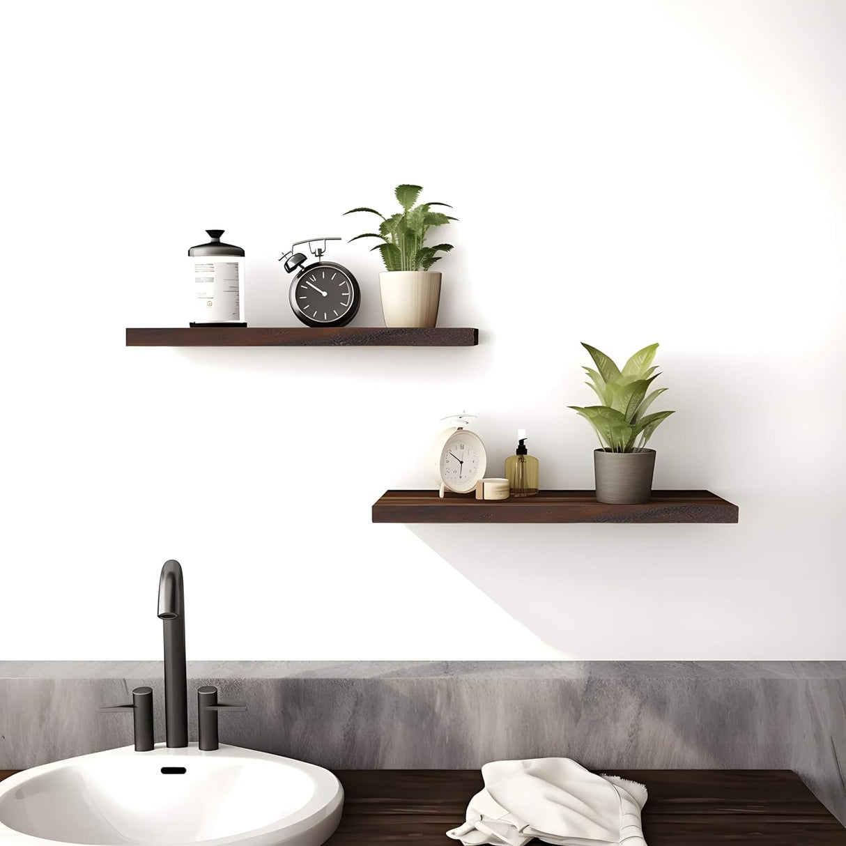 Estantes Flotantes de Madera PHPH, 6 Piezas, 17 Pulgadas