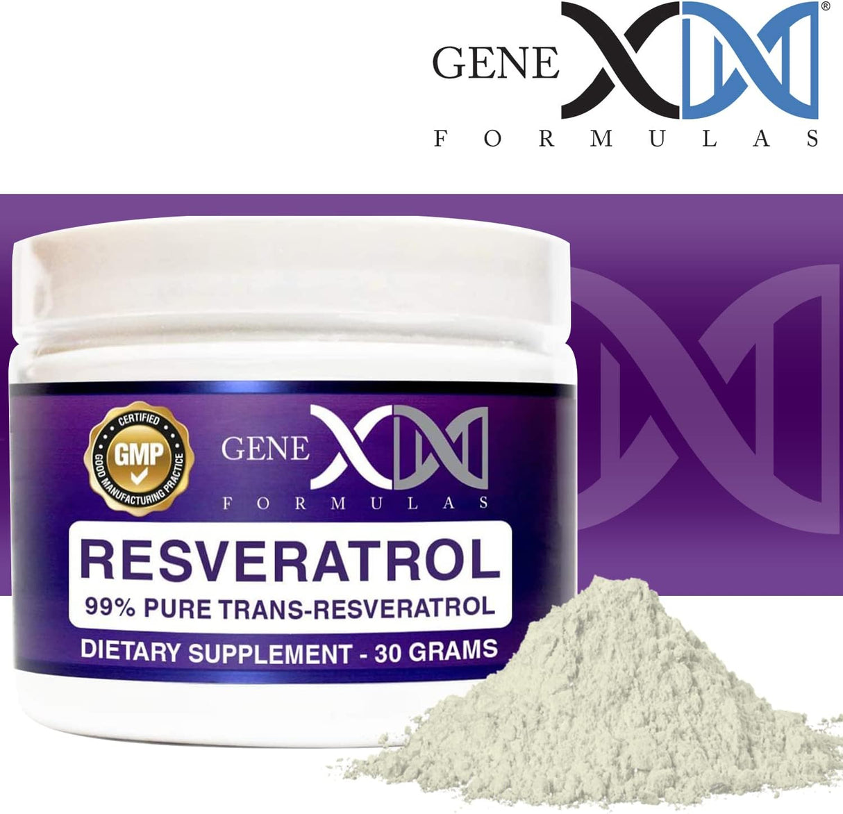 Suplemento GENEX Trans Resveratrol 1000 mg que sirve 99%