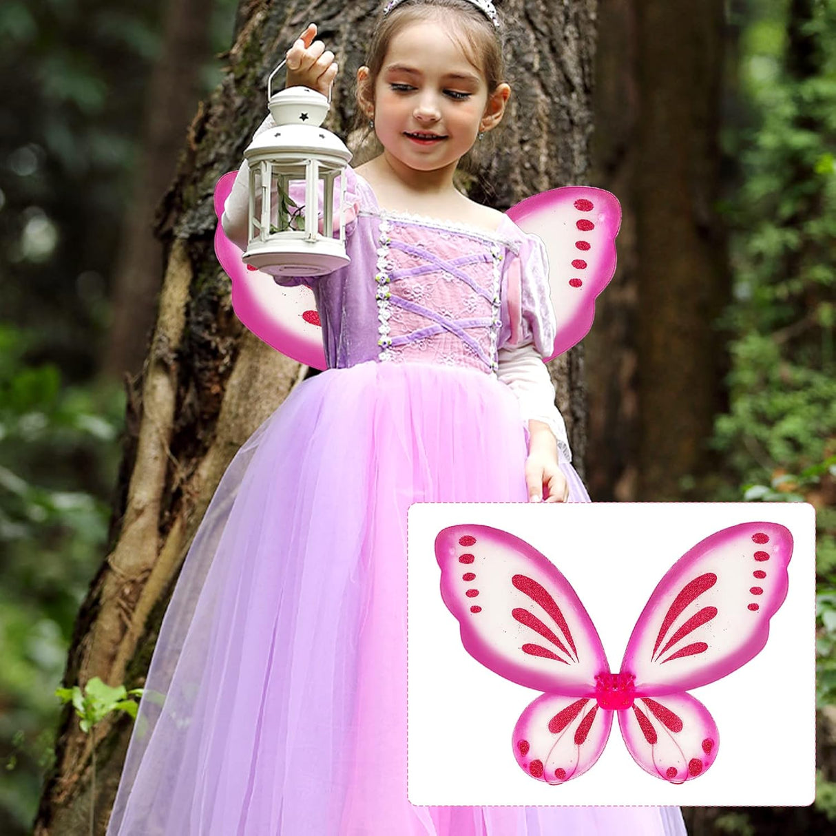 Disfraces de Alas de hada de mariposa alas de ángel rosada