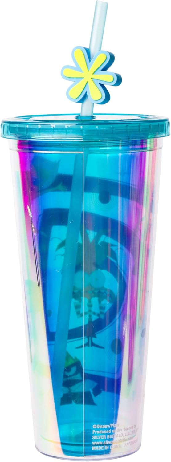 Vaso Frío Pixar Inside Out 2 con Tapa y Popote 24 oz