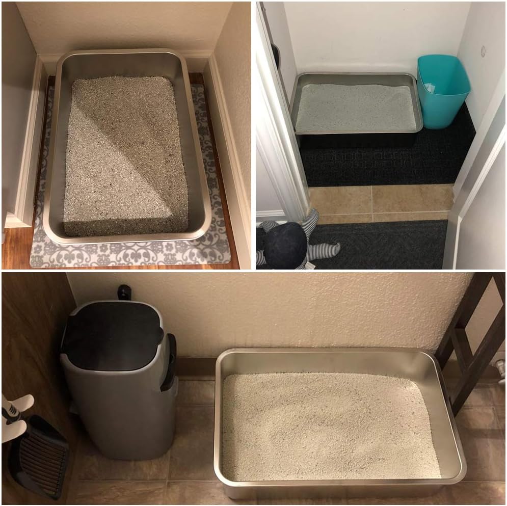 Caja de arena de metal extra grande para gatos VehiGo