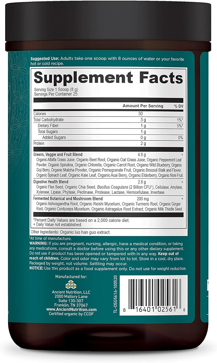 Polvo de Superfood con Probióticos y Enzimas Digestivas