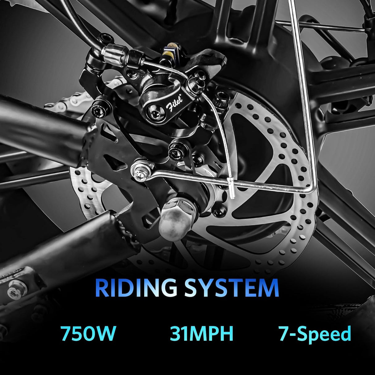 Bicicleta Eléctrica OUXI 750W 31MPH 20 Ruedas Gruesas V8