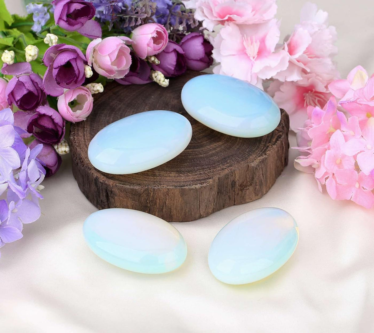 Piedra de palma grande de ópalo, curación y relajación.