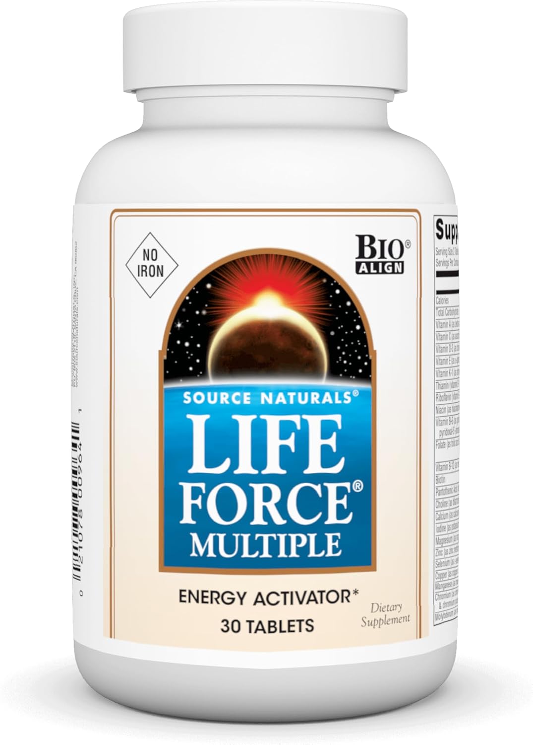Source Naturals Life Force Múltiples Multivitamínicos diarios sin hierro de alta potencia Vitaminas, minerales, antioxidantes y nutrientes – Energía y refuerzo inmunológico – 30 tabletas