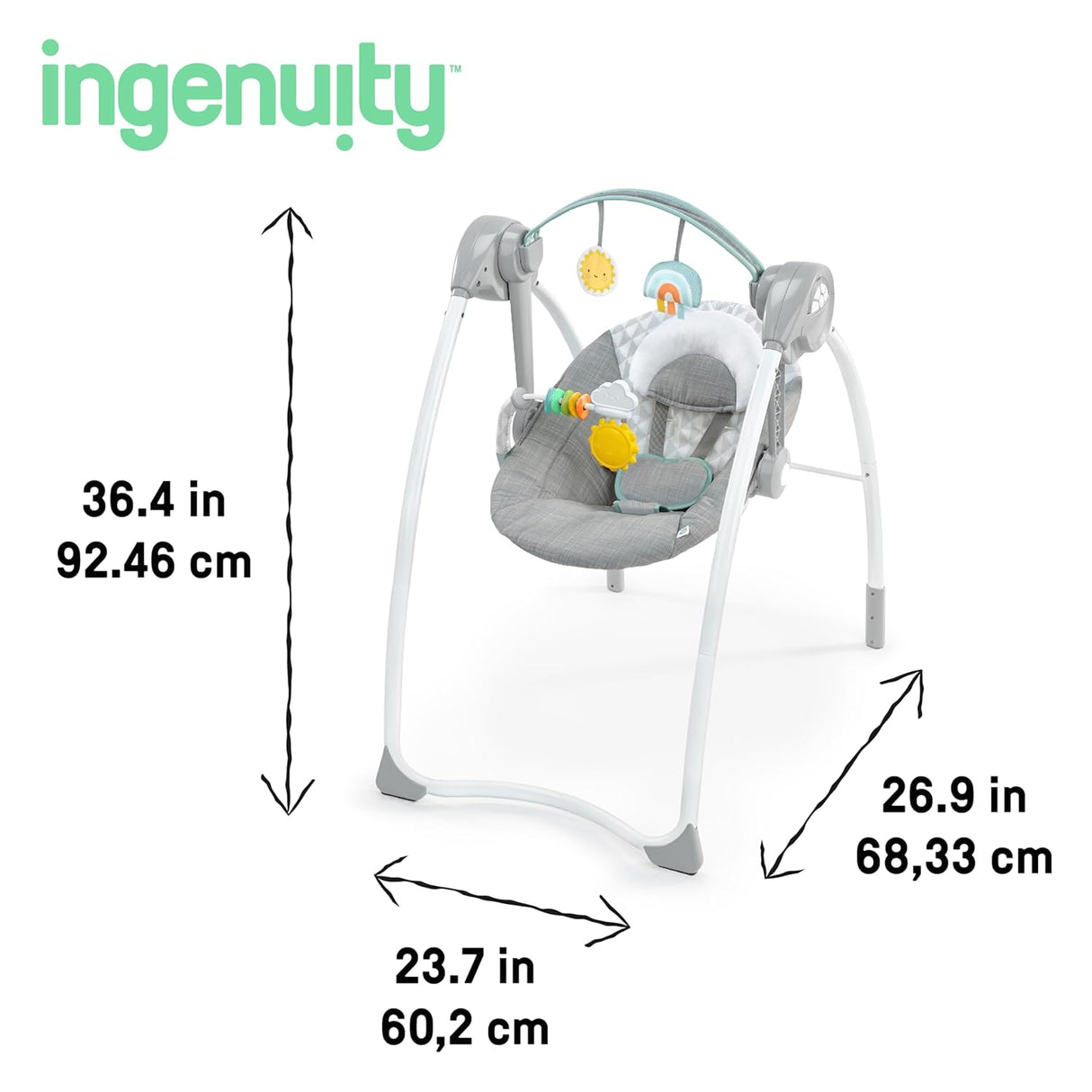 Columpio plegable 6 velocidades música 0 a 9 meses