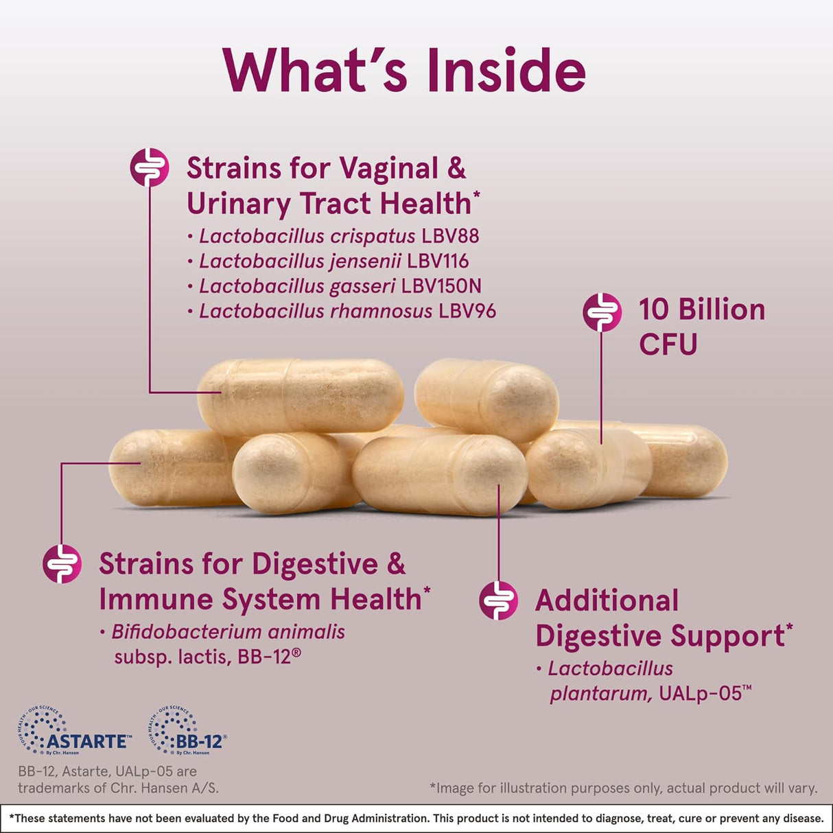 Probióticos avanzados Fem-Dophilus apoyo Digestivo 30 cápsulas