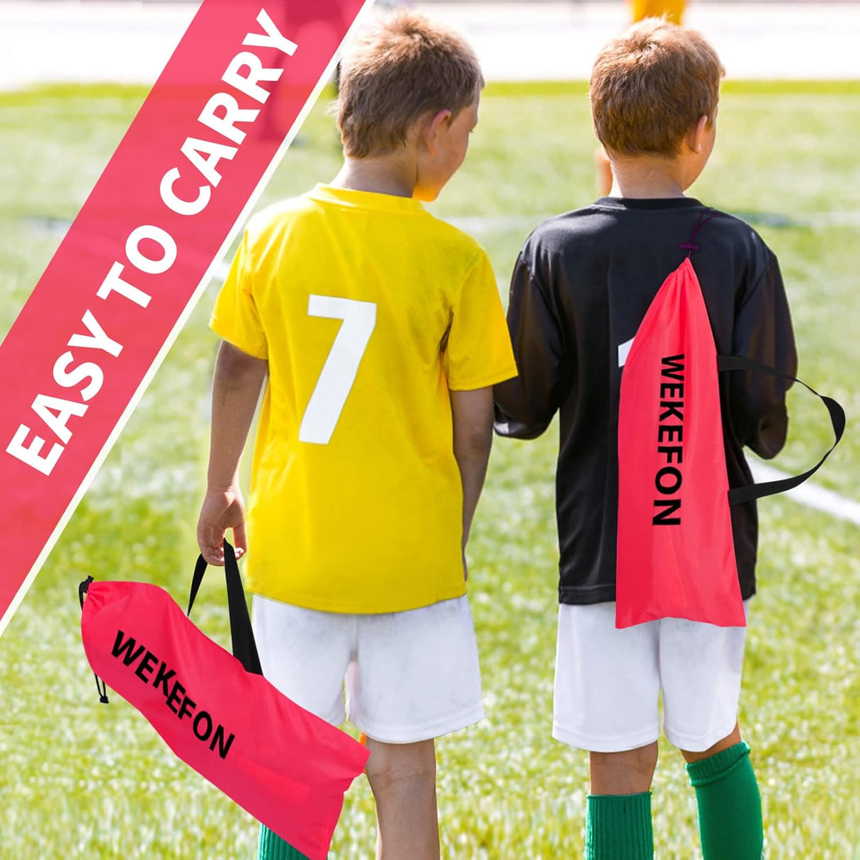 Red de futbol portatil con bolsa transparente