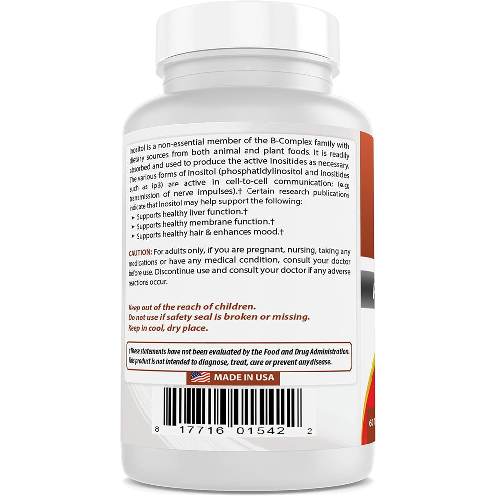 Suplementos Inositol 1000 mg 60 comprimidos