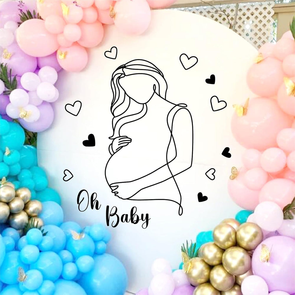 Vinilo Decorativo Oh Baby para Baby Shower - Arte Embarazo