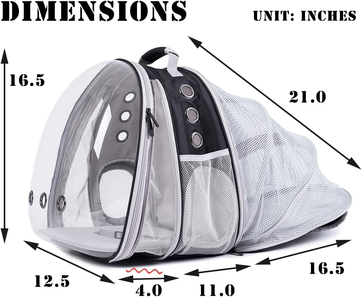 Mochila Portátil para Gatos, Expandible, hasta 20 lbs, Modelo X