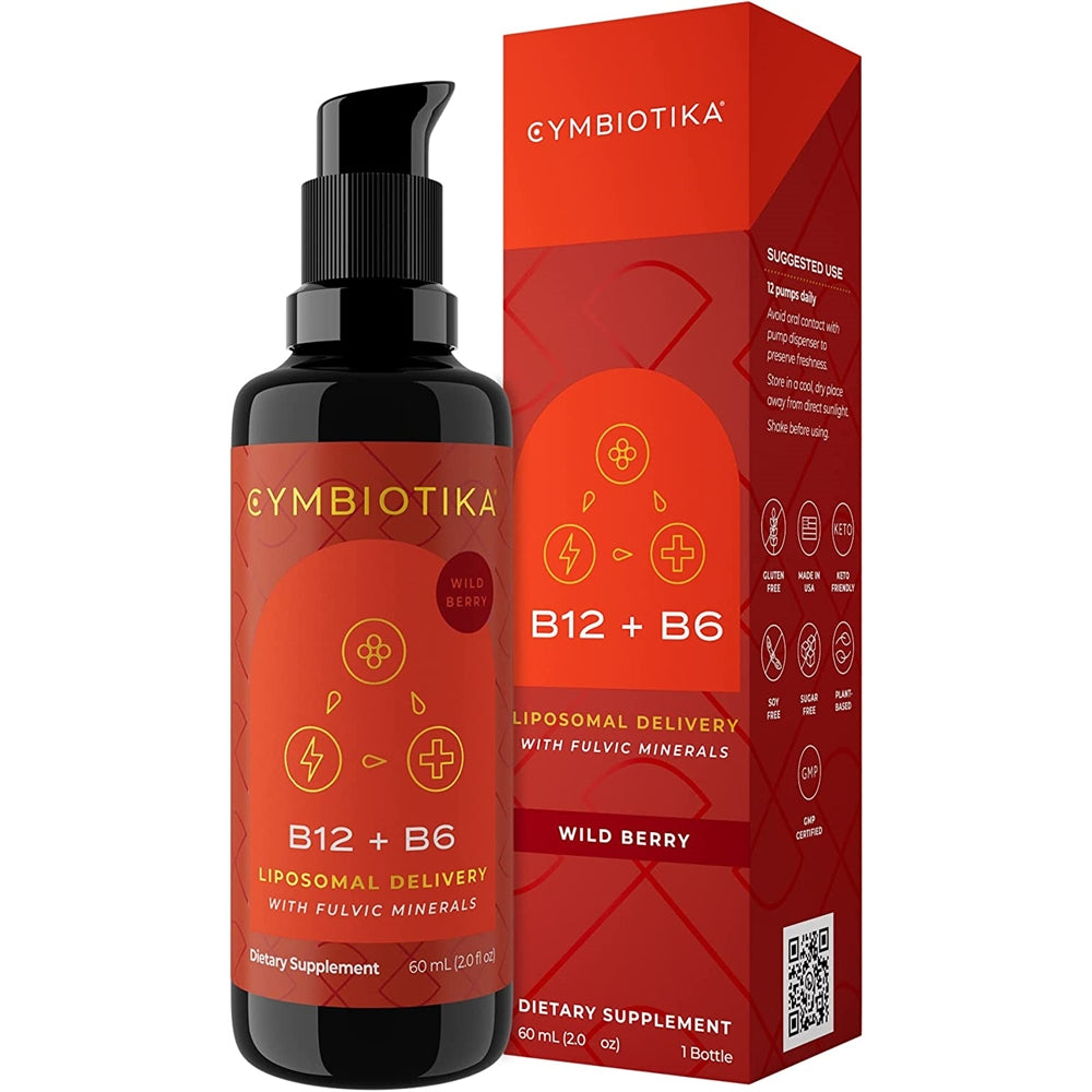 Suplemento líquido de vitamina B12 de 1250 mcg vegana 2 onzas