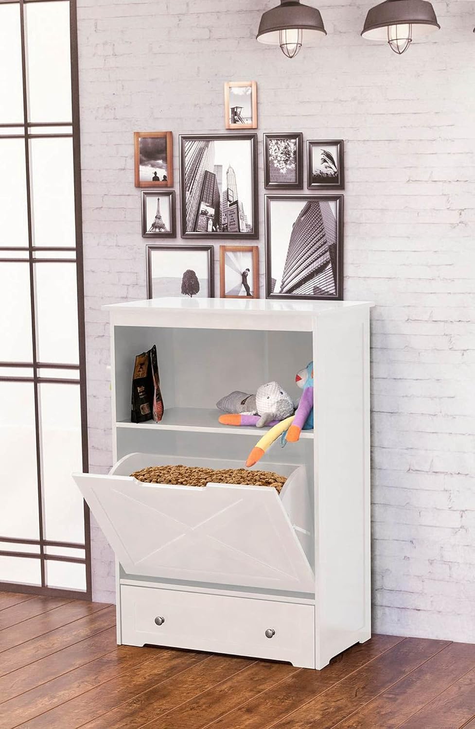 Comederos para mascotas con almacenamiento soporte para tazón