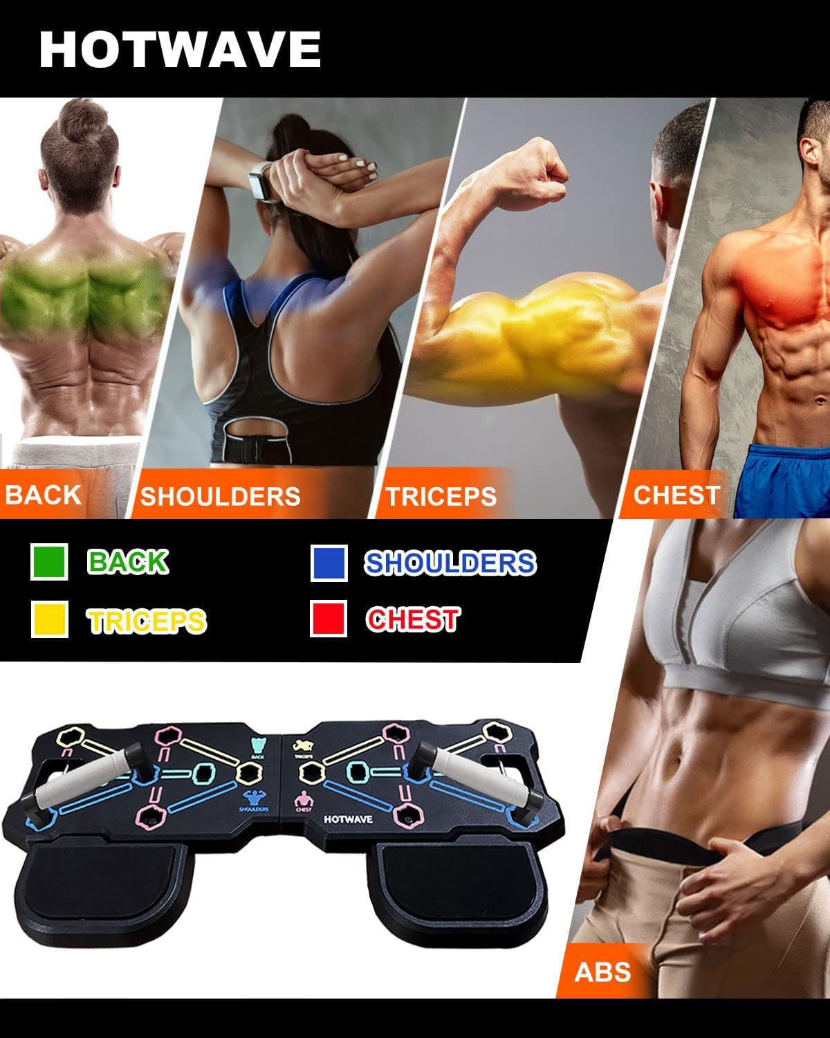 Equipo de Ejercicio HOTWAVE con 20 Accesorios y Banda de Resistencia