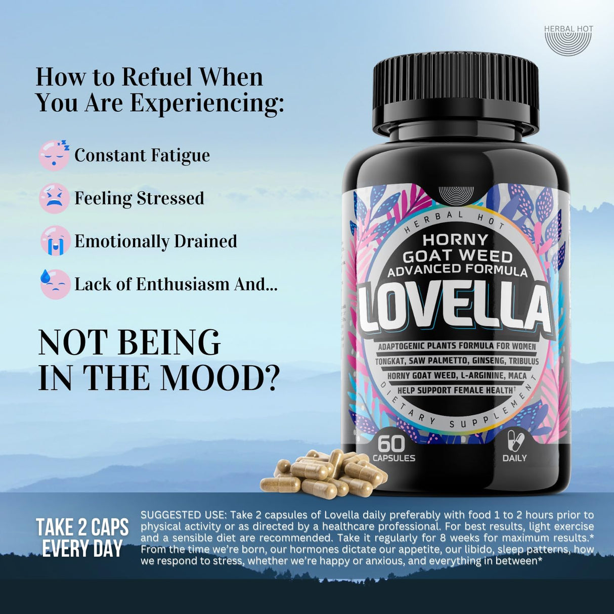 Píldoras para la libido el estado de ánimo HERBAL HOT