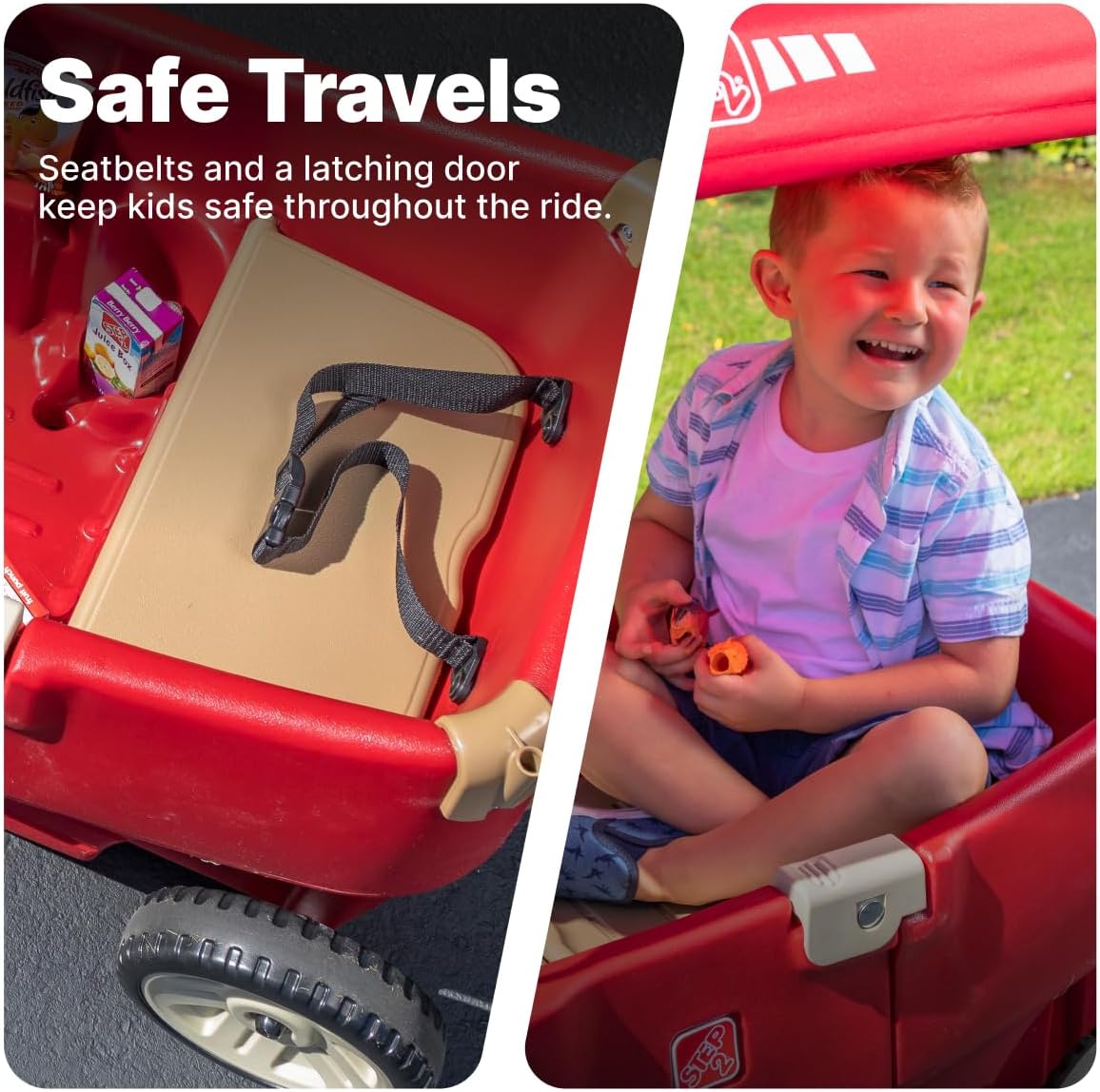 Wagon todo terreno para niños, Step2, asientos y toldo ajustable