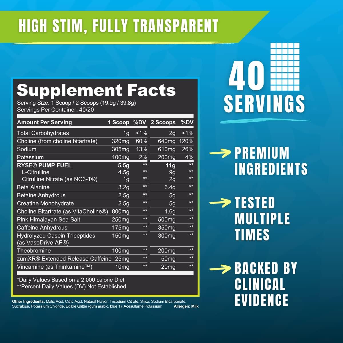 Suplementos GODZILLA Pre entrenamiento Citrulina beta-alanin