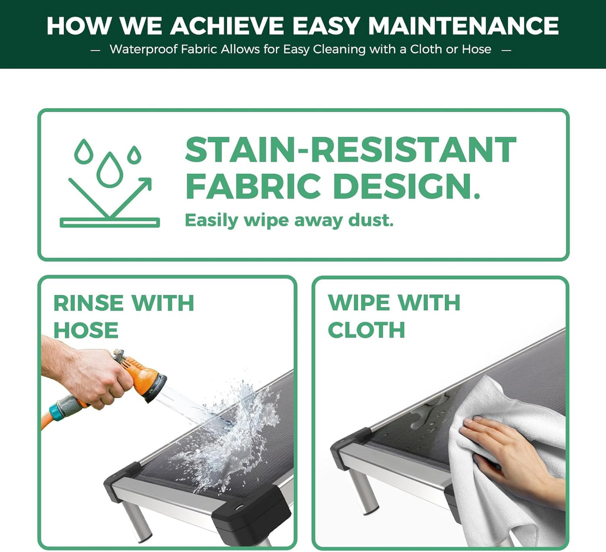 Cama para perros FXW Titanest, resistente, 50 pulgadas, lavable