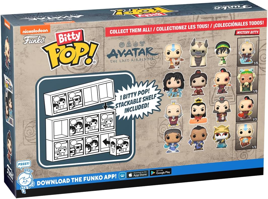 Funko Bitty Pop! Avatar: Aang, Appa, Toph y figura sorpresa