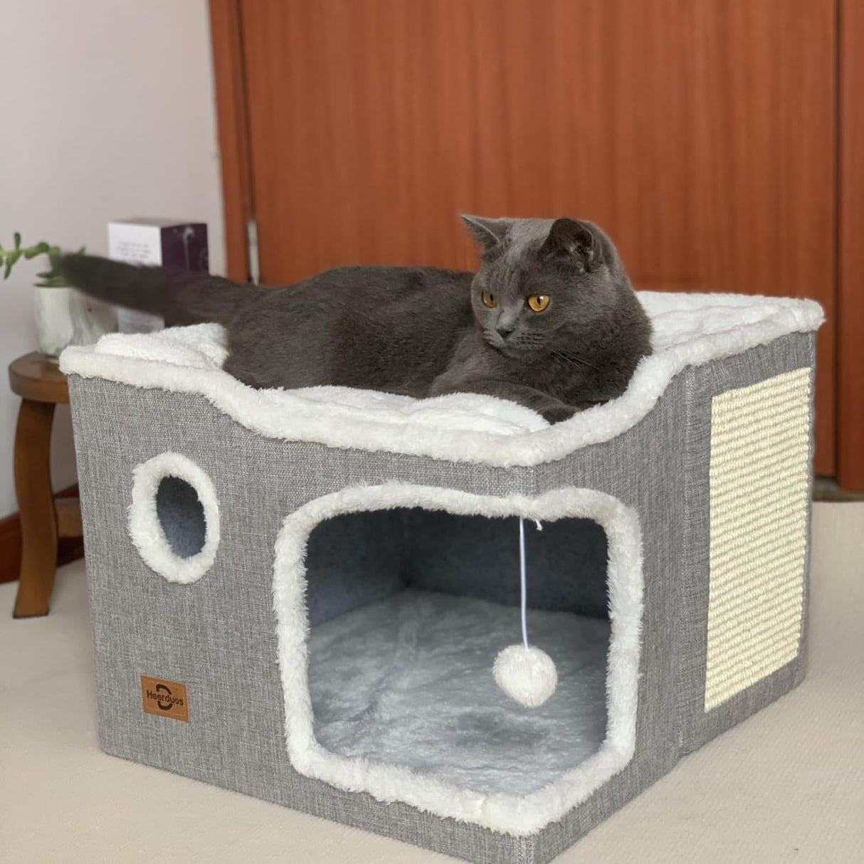 Cueva para Gatos, Marca Desconocida, con Alfombrilla Suave, Modelo 1