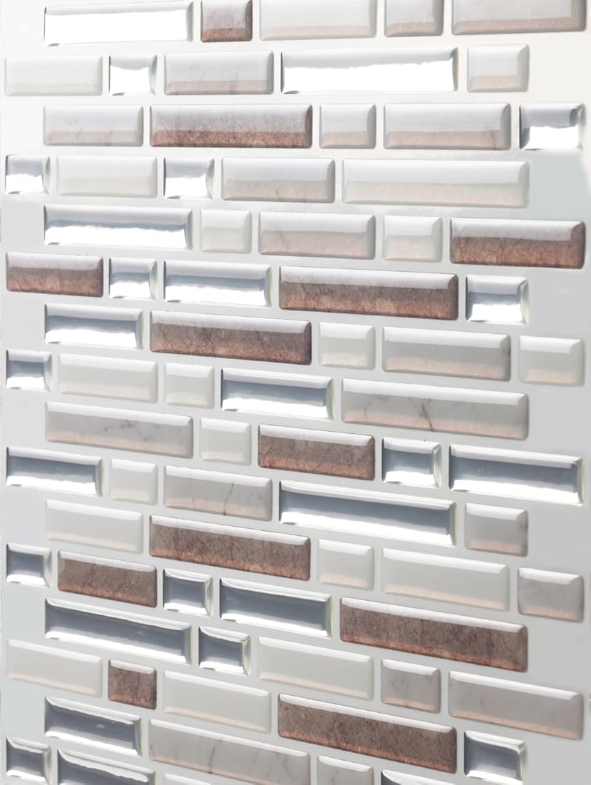 Azulejo de pared antiadherente pelar y pegar en guijarro