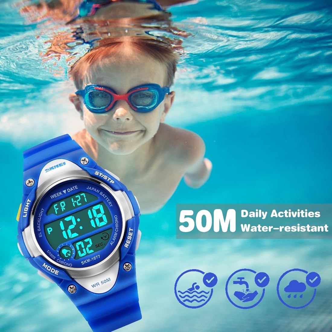 Reloj digital deportivo para niños