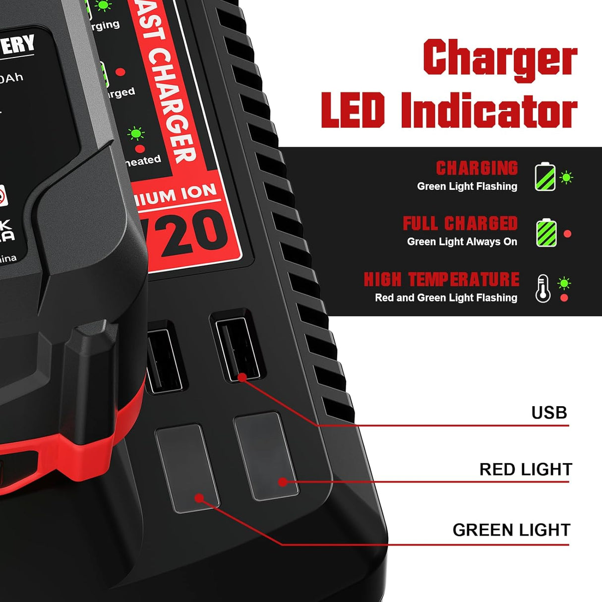 Batería 7.0Ah y Cargador Craftsman 20V, CMCB202 y más