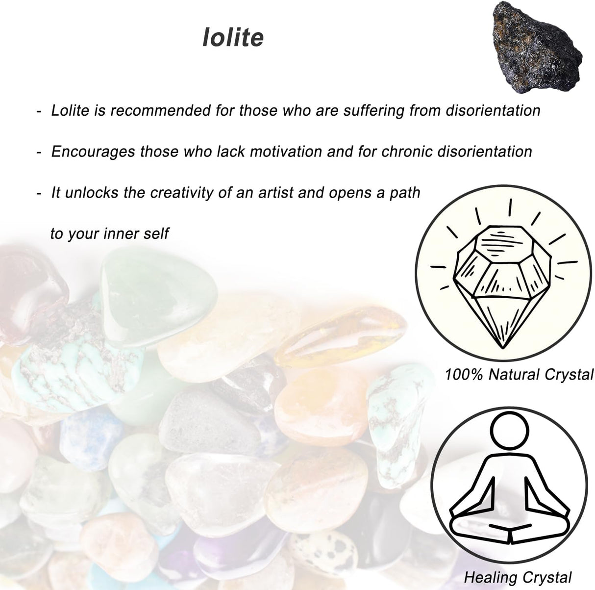 Cristales de Lolita Crudos, Grandes, Naturales para Decoración