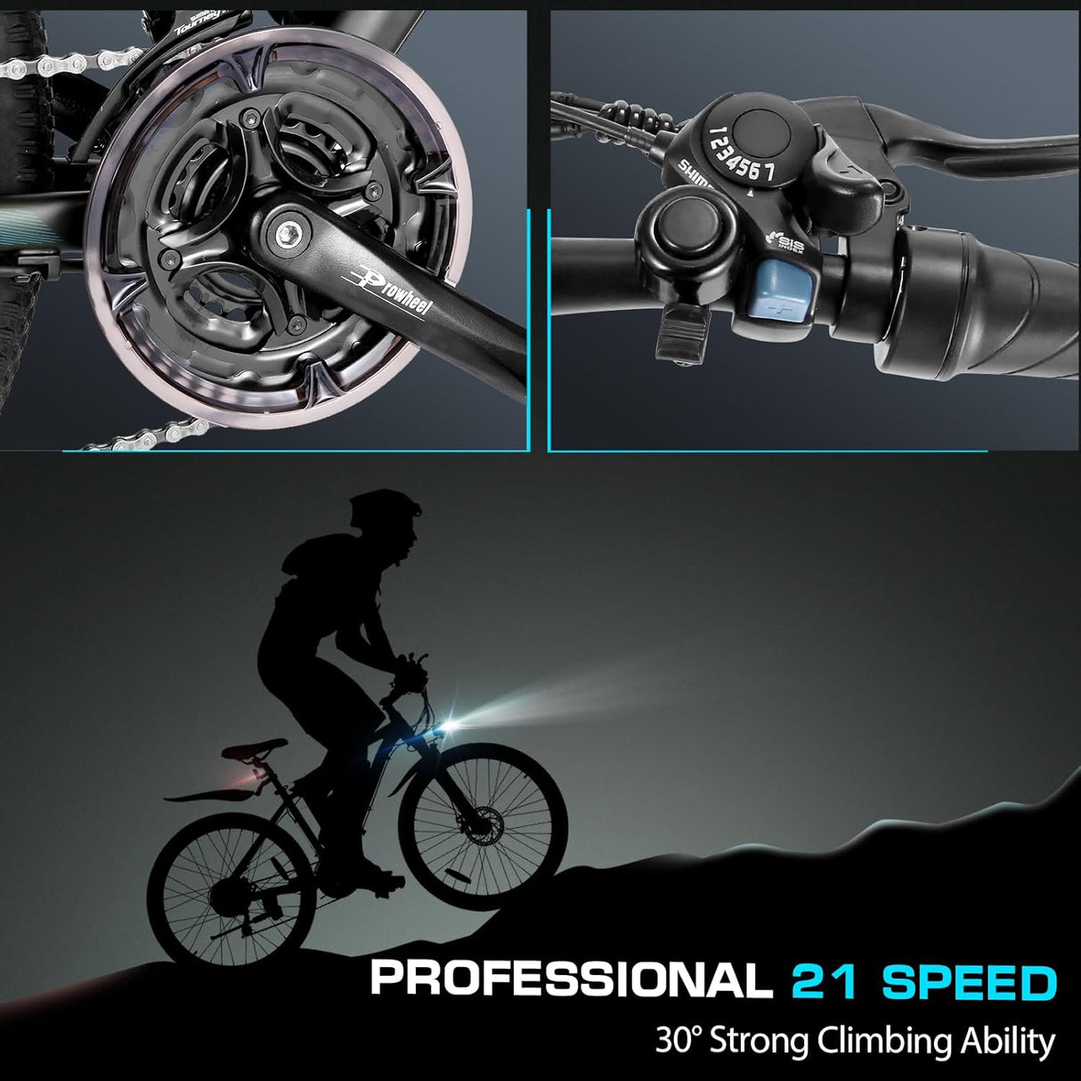 Bicicleta Eléctrica Vivi, 500W, 50 millas, 21 velocidades, MTB