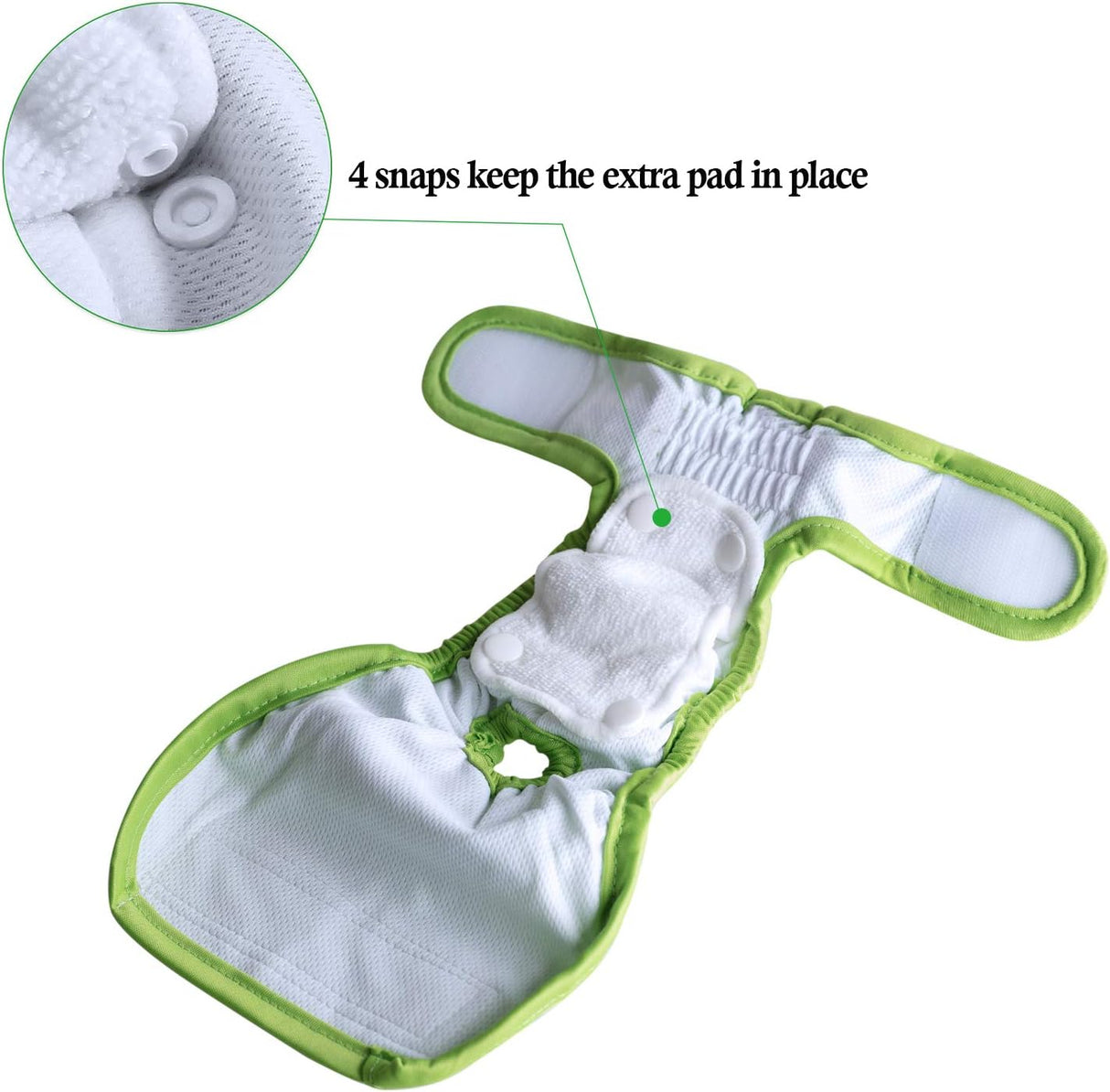 Teamoy Almohadillas de pañales reutilizables para perros hembras (paquete de 6), S