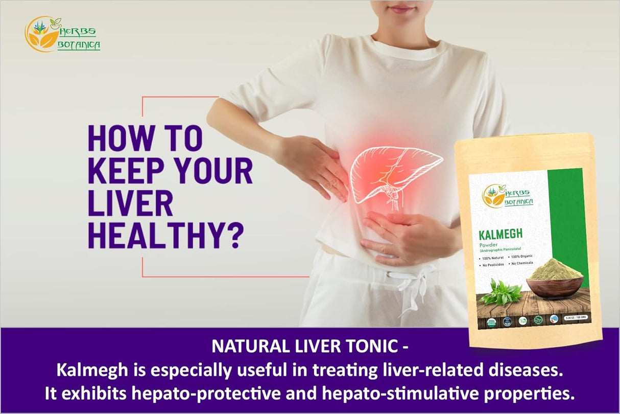 Polvo orgánico de Kalmegh Andrographis Paniculata | Salud inmunológica | Ayuda a desintoxicar el hígado | Hierba amarga para la salud y apoyo respiratorio