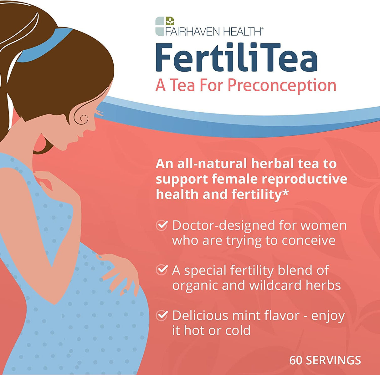 Suplemento Fertilitea: té de fertilidad orgánico, 60 und