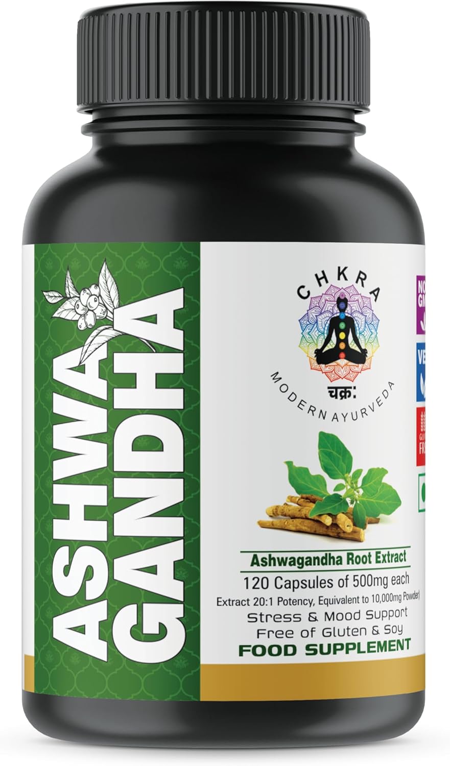 Suplementos de Ashwagandha XTRAKT, 120 cápsulas veganas