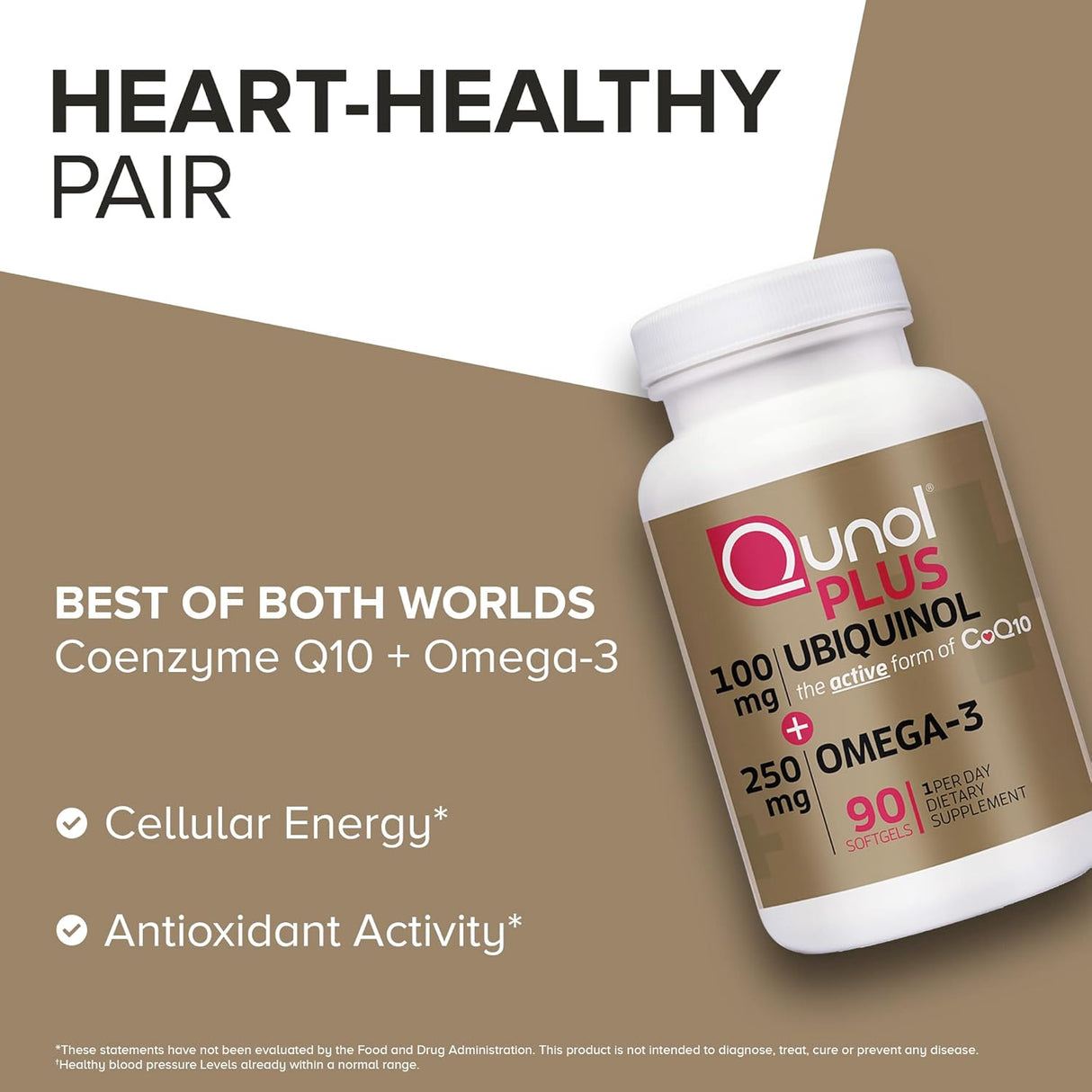 Ubiquinol CoQ10 100 mg con Omega 3, Salud Cardíaca, 90 Uds