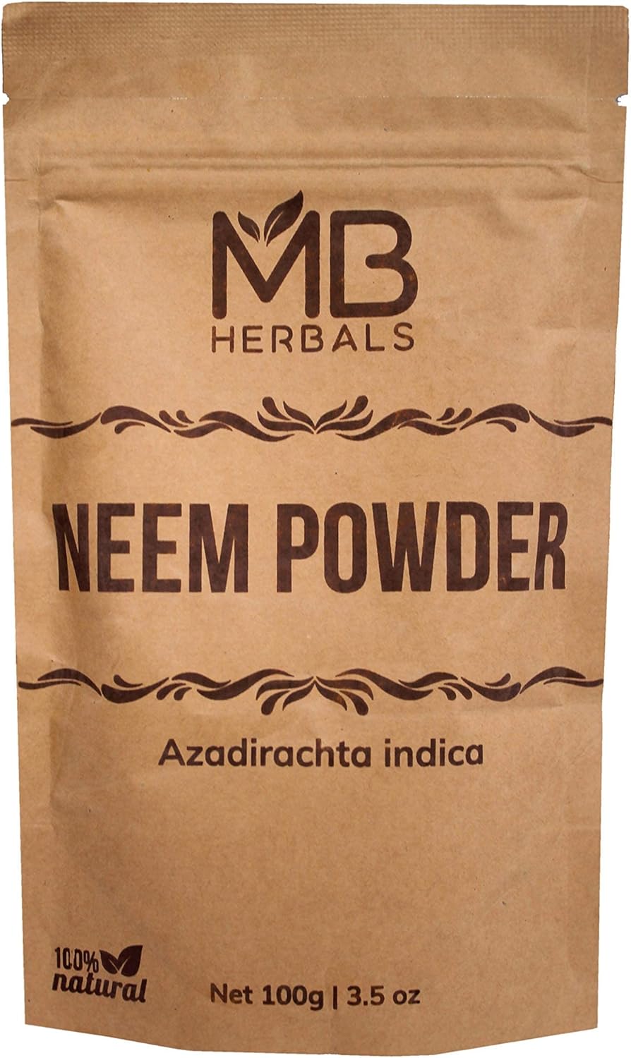 Suplemento Polvo puro de hoja de neem de 3.53 oz/3.5 onzas