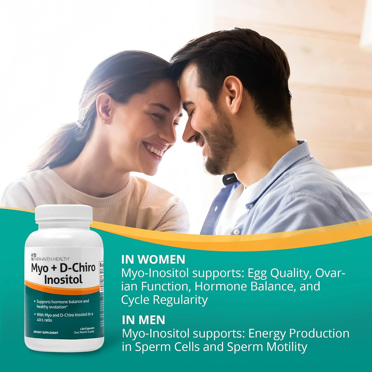 Suplemento mio-inositol y D-chiro inositol de fertilidad