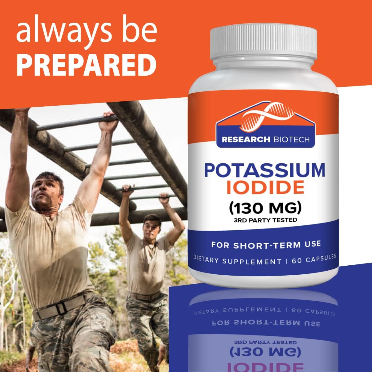 Suplemento de yoduro de potasio de 130 mg pack de 5 300 und