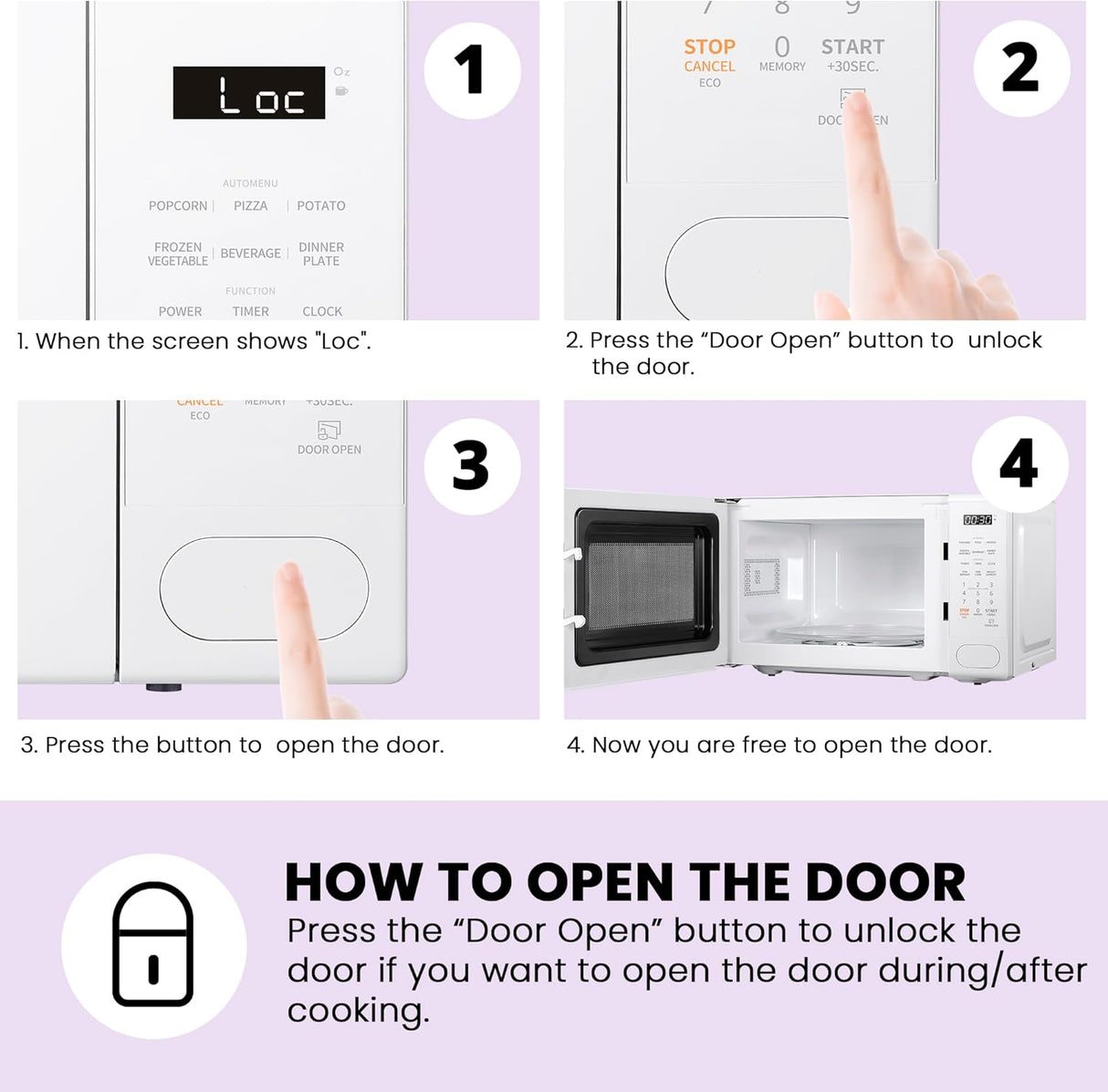 Microondas COMFEE CMO-C20M1WH, 11 niveles, 700W, funciones rápidas