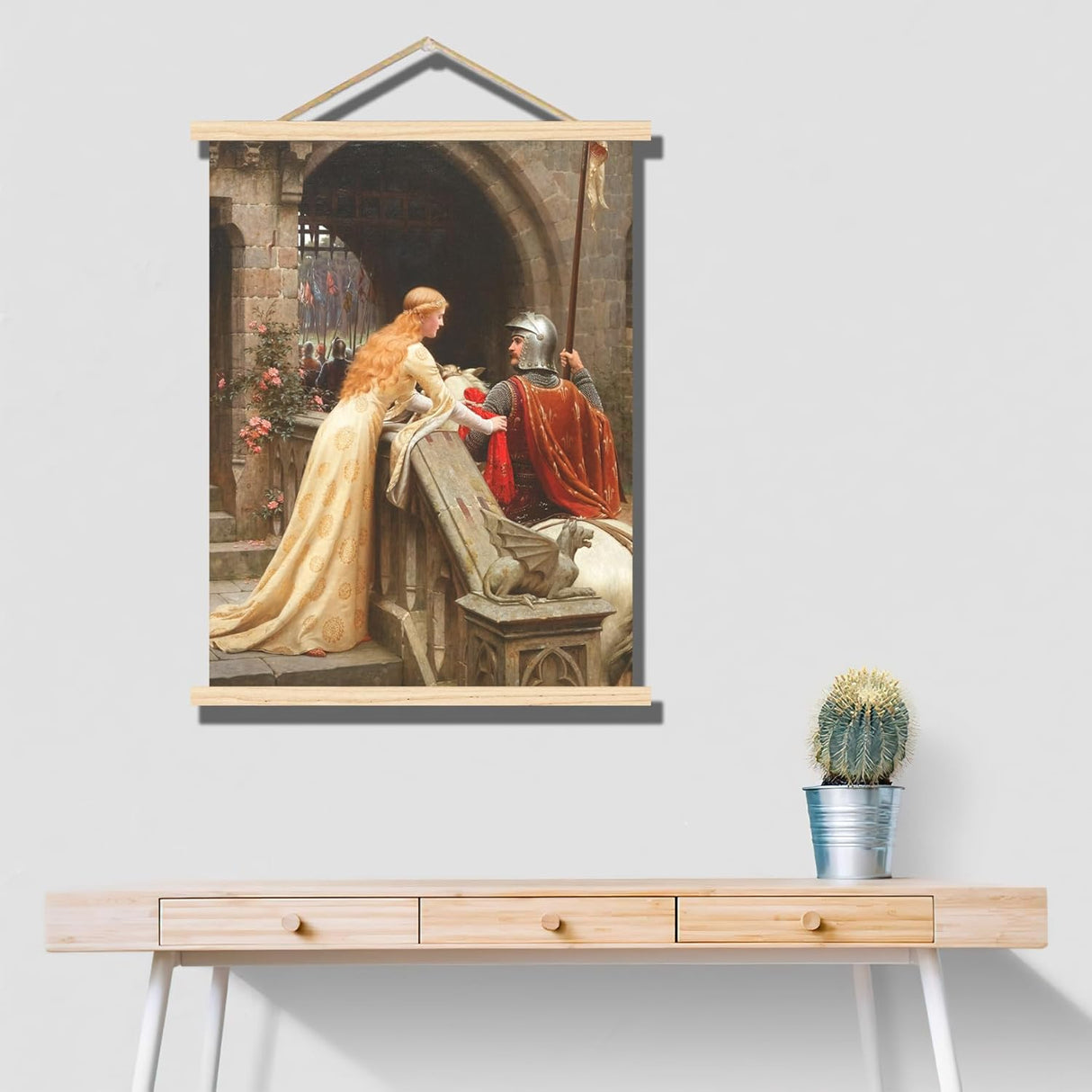 Póster de caballero medieval en lienzo - Edmund Blair Layton