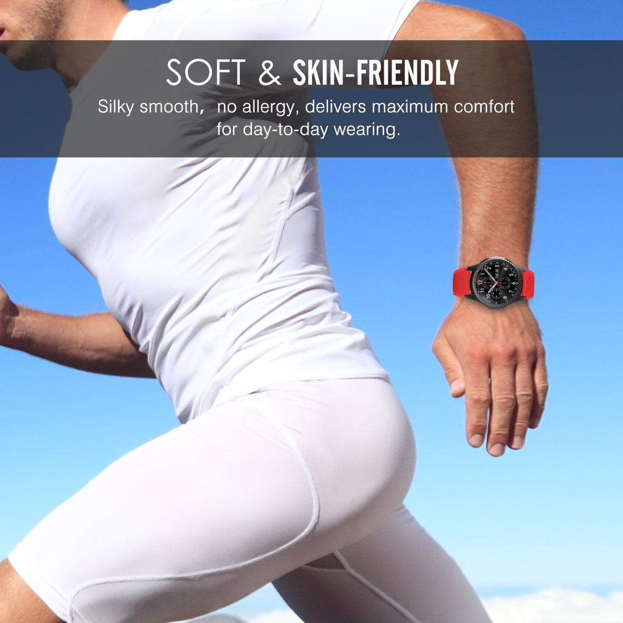 Correa de reloj deportiva de repuesto de silicona