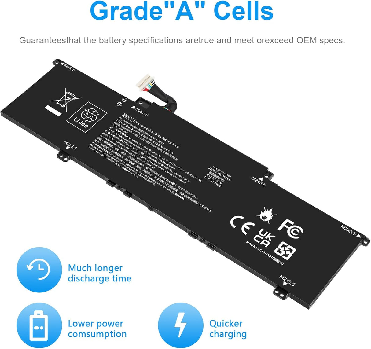 Batería BN03XL L77034-005 para HP Envy X360 2020