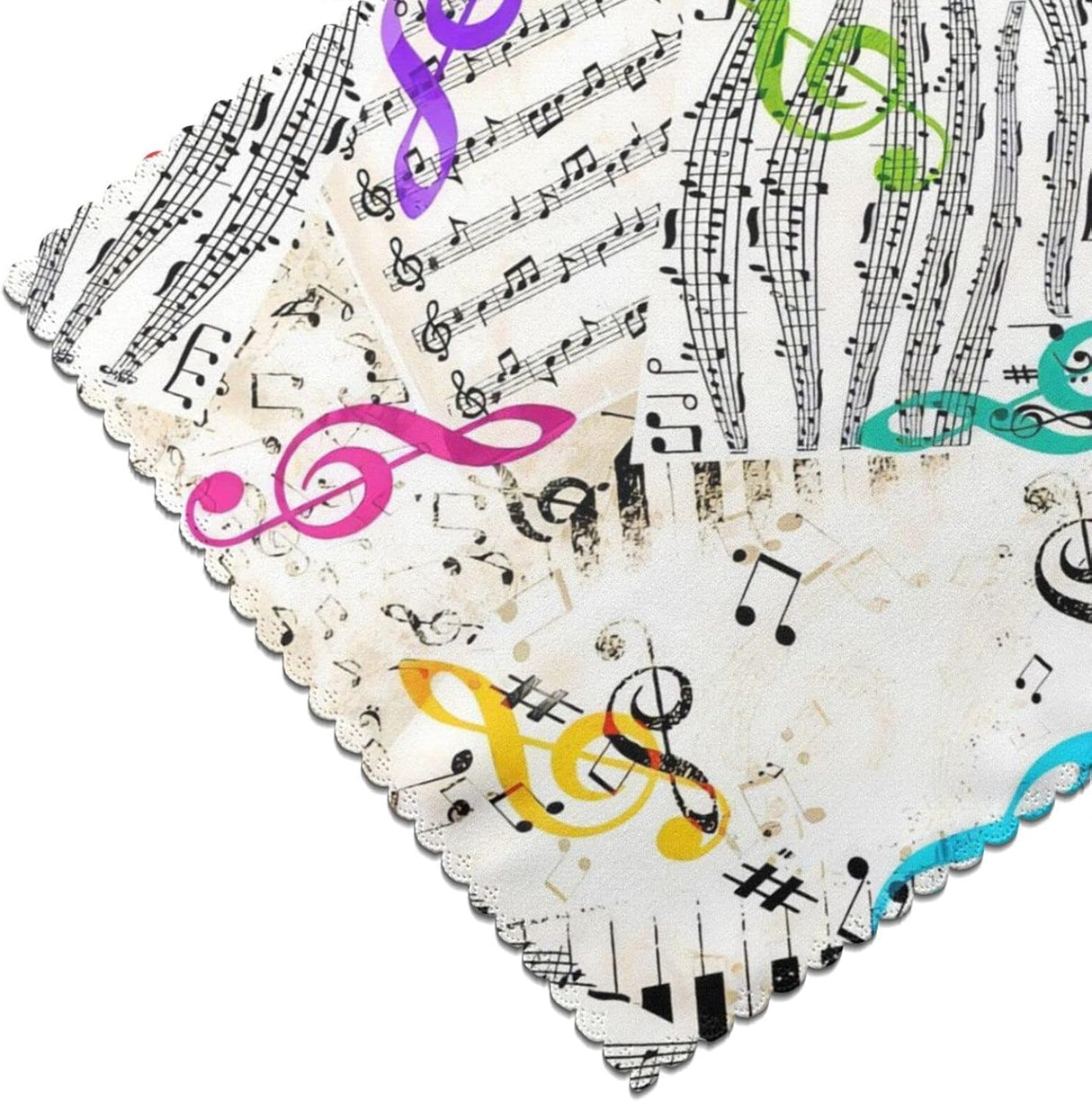 Manteles Individual Notas Musicales Antideslizantes 12x18 Pulgadas