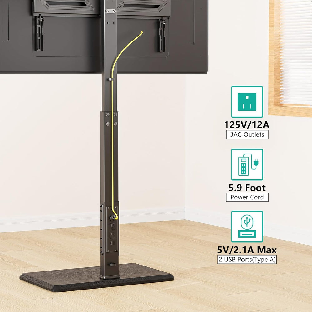 Soporte de TV de suelo con toma de corriente WALI