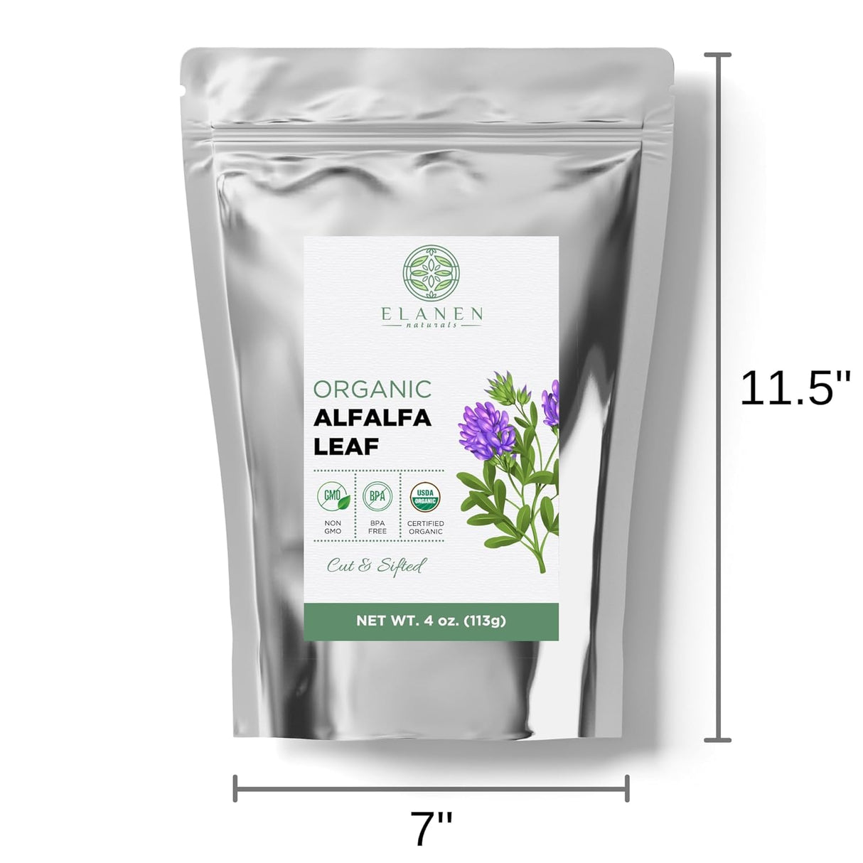 Suplemento té de hojas de alfalfa orgánica de 4 onzas 3.99o