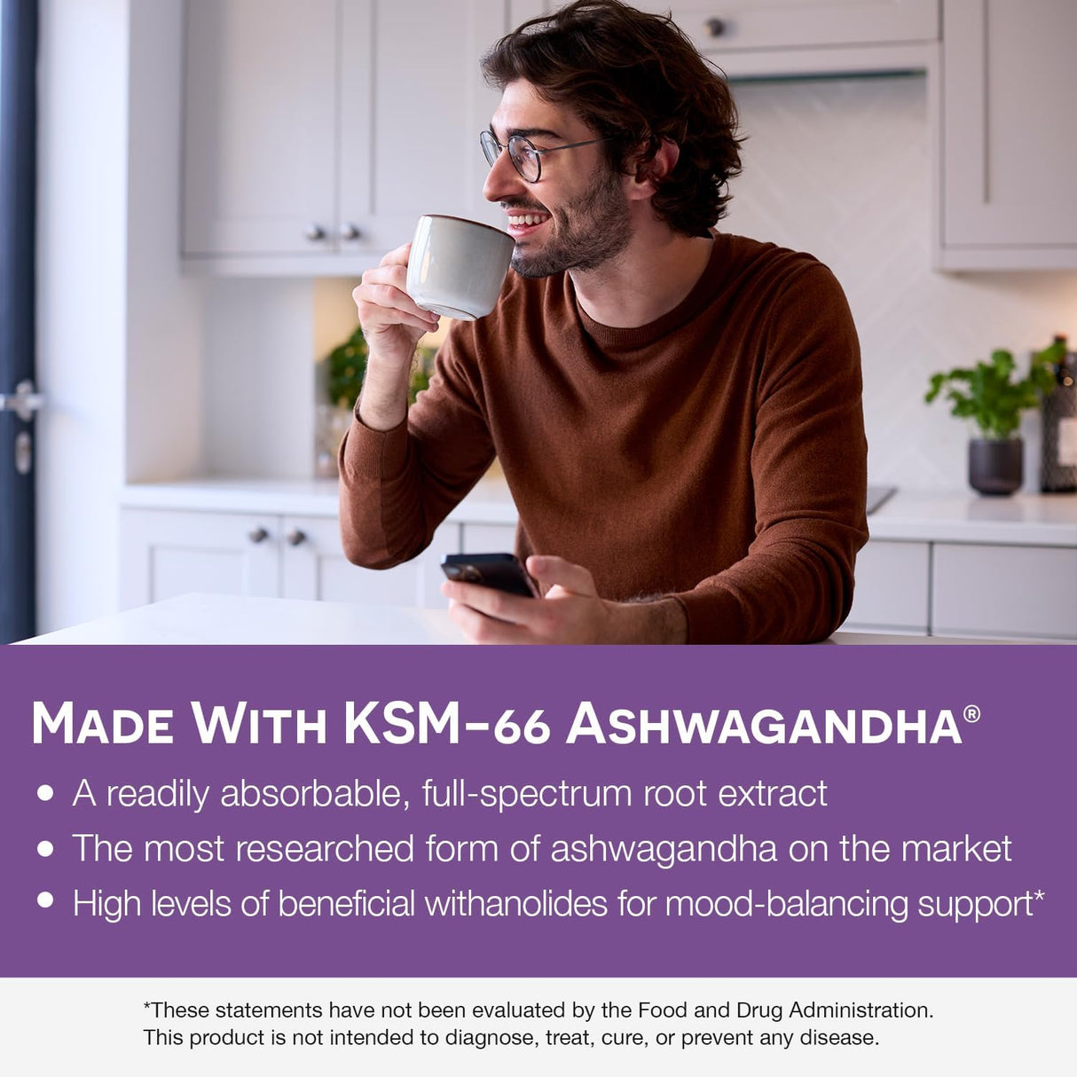 EZ Melts KSM-66 Ashwagandha, 300 mg, Sin Azúcar, 30 días