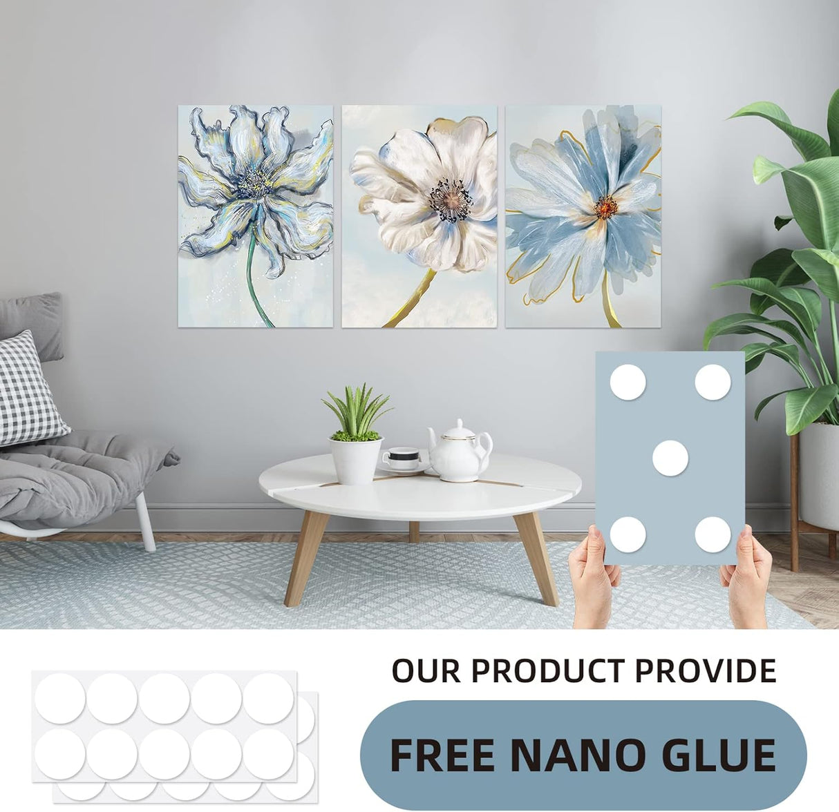 Paneles Acústicos Autoadhesivos, 16x12 Pulgadas, 3 Piezas