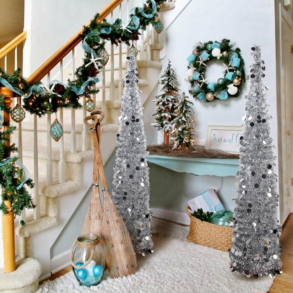 Árbol de Navidad Colapsable Aytai 5ft, Decoración Festiva