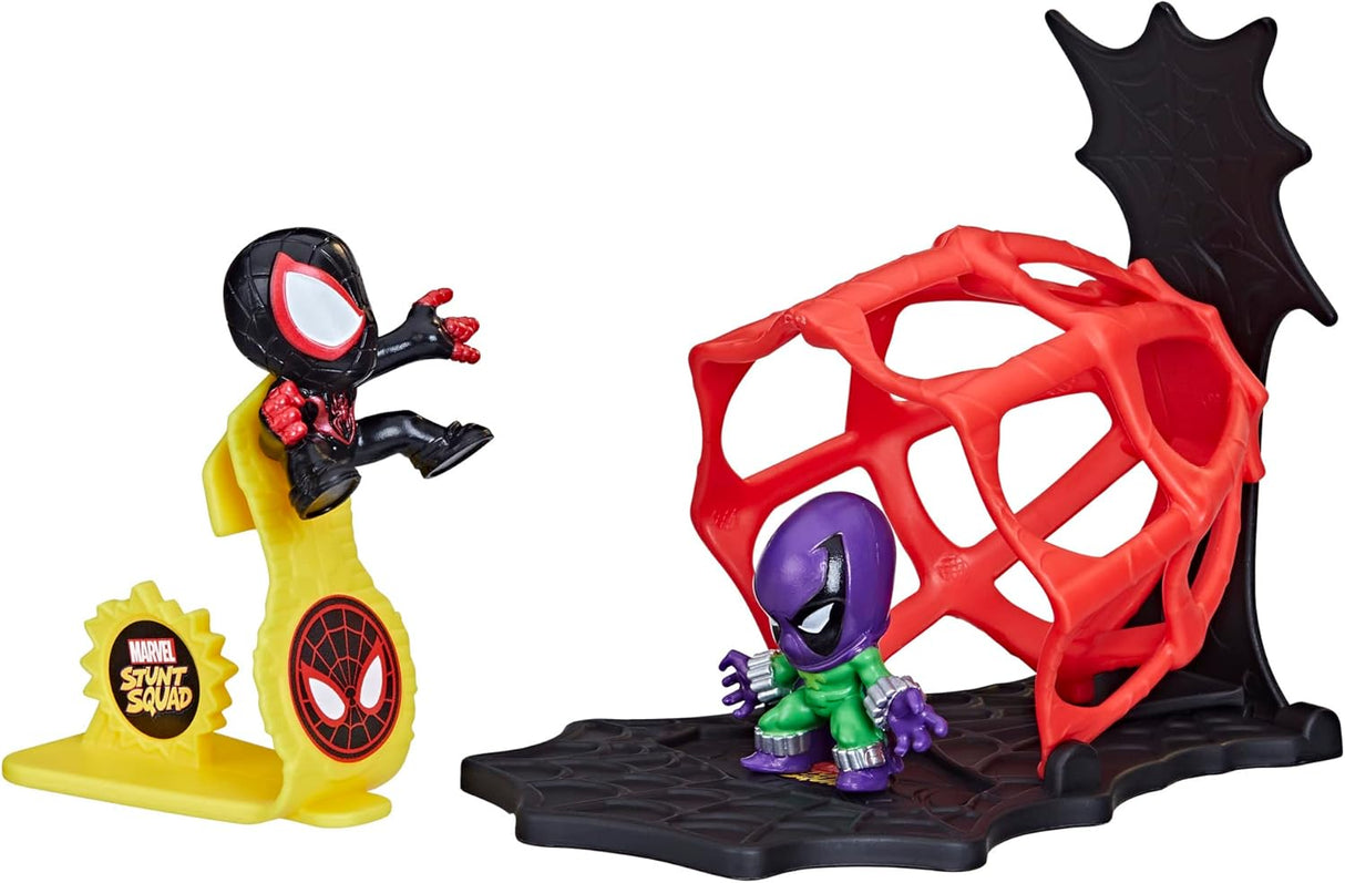 Juego de Figuras Marvel Stunt Squad, Miles Morales y Prowler