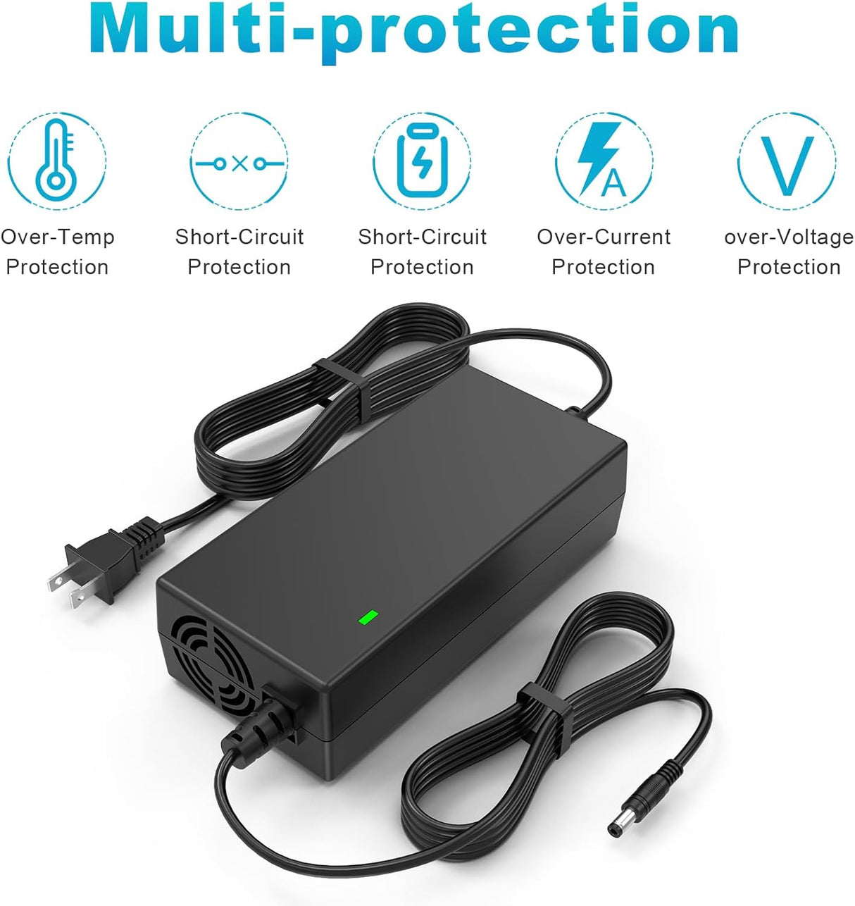 Cargador 54.6V 2A para bici eléctrica 48V 13S Li-ion